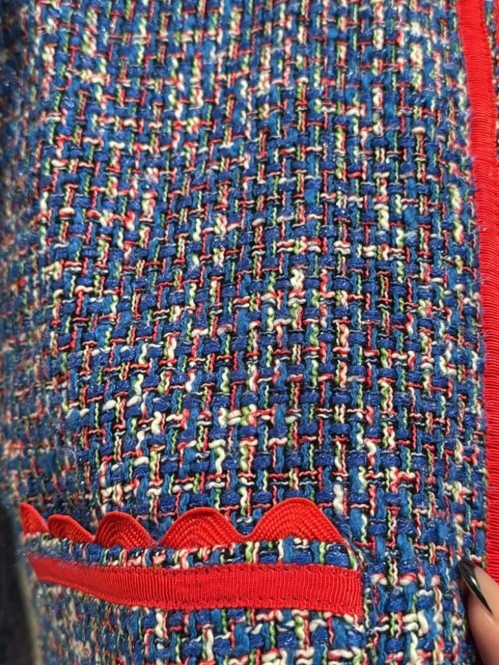 J Crew Lady Jacket in Autumn Blue Tweed 6 - Picture 6 of 7